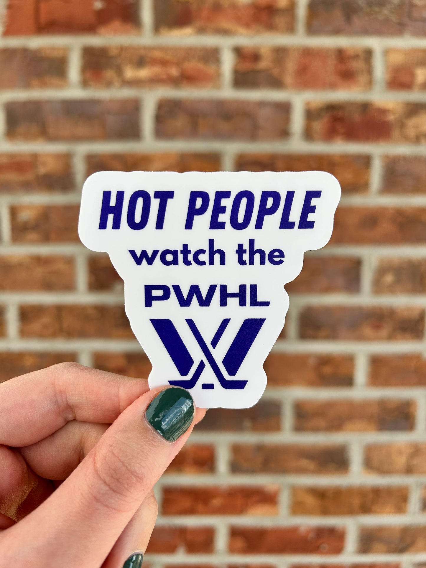 Hot People Watch Women’s Hockey Sticker
