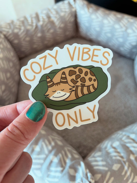 Cozy Vibes Only Sticker